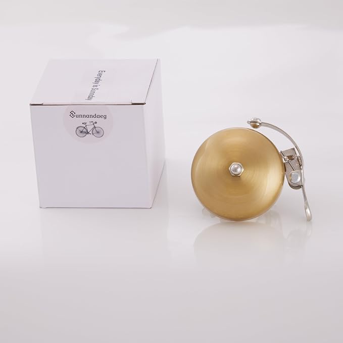 Bike Bell Bicycle Bell for Adult Bikes Brass Bike Bells Produced a Clear and Resonant Ringing Sound Fit for Handlebar 22.2-31.8mm City Bikes Cruisers Road Bikes MTB Bike Accessories