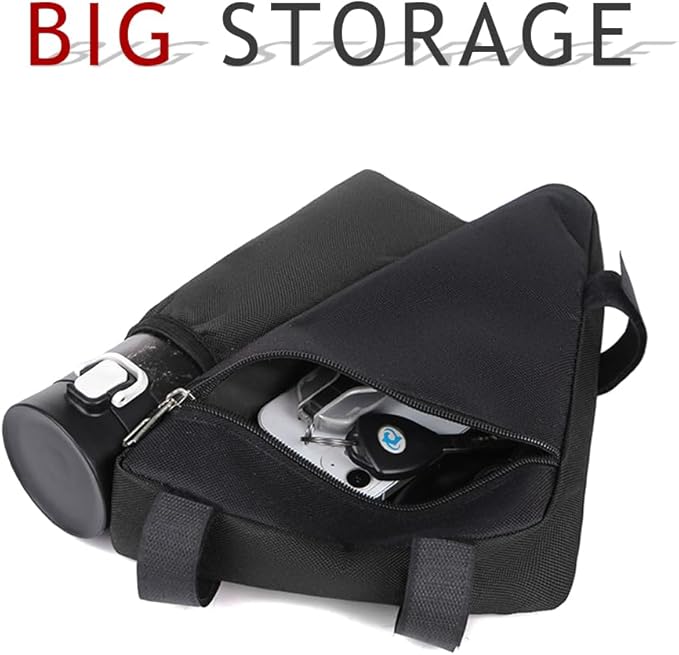 Bike Triangle Bike Bag - Black - Bicycle Accessories for Adult Bikes，Water Bottle Pocket， Waterproof