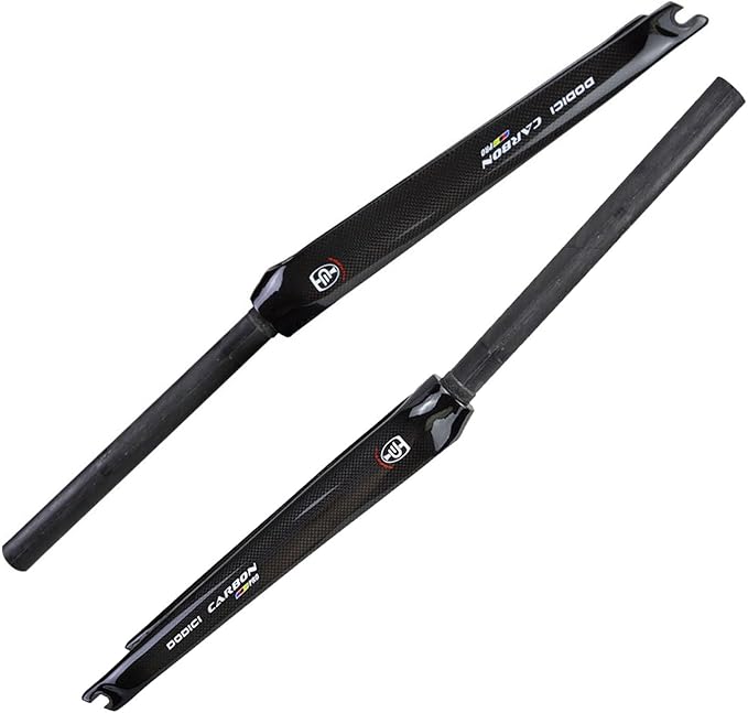 Fixed Gear Bike Front Forks 1-1/8" Straight Tube 700C Road Bikes Rigid Fork Full Carbon Fiber C Brake Forks 9 * 100mm Quick Release