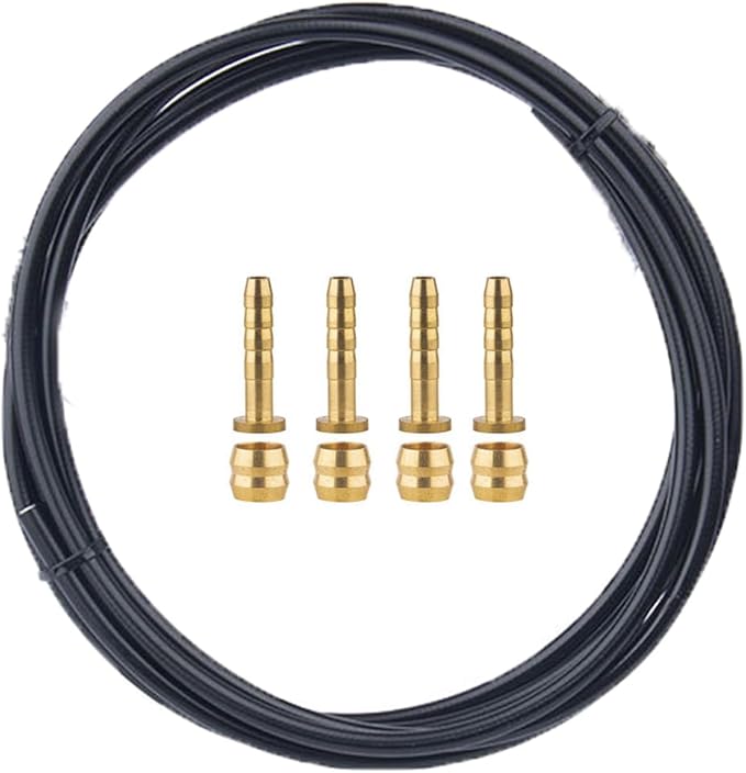 2.5M bicycle hydraulic brake line with olive connector insert, brake hose hydraulic disc brake hose repair kit with olive connector inserts accessories BH59