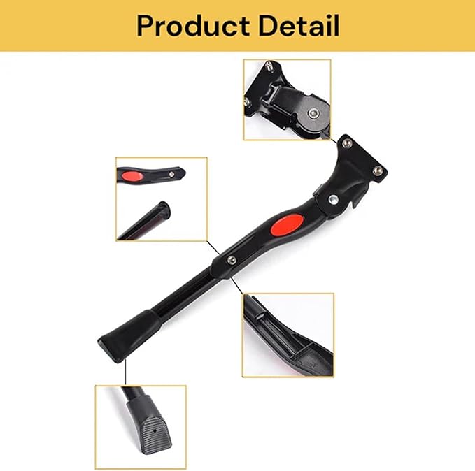 Bike Kickstand for Adult Bikes, Adjustable Bicycle Kickstand for Most 16"-26" Non-Slip Sole, Aluminum Alloy Material, Bicycle Kickstand for Mountain Bike Trek Bike