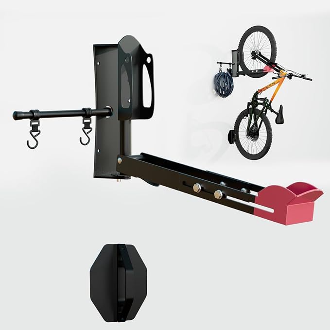 Bike Wall Mount Rack - Space Saving Vertical Bicycle Storage Holder for Mountain, Road, Kids Bikes Garage Organization with Anti-Scratch Protection & Easy to Install (Max 70lbs) (1Pack)