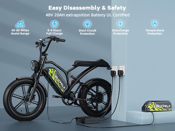Electric Bike for Adults 1500W Peak 20" Fat Tire All-Terrain E-Bike 80 Miles 30MPH Electric Dirt Bike for Road Sand Mountain Snow - 48V 20/30AH Battery Powered Electric Motorcycle