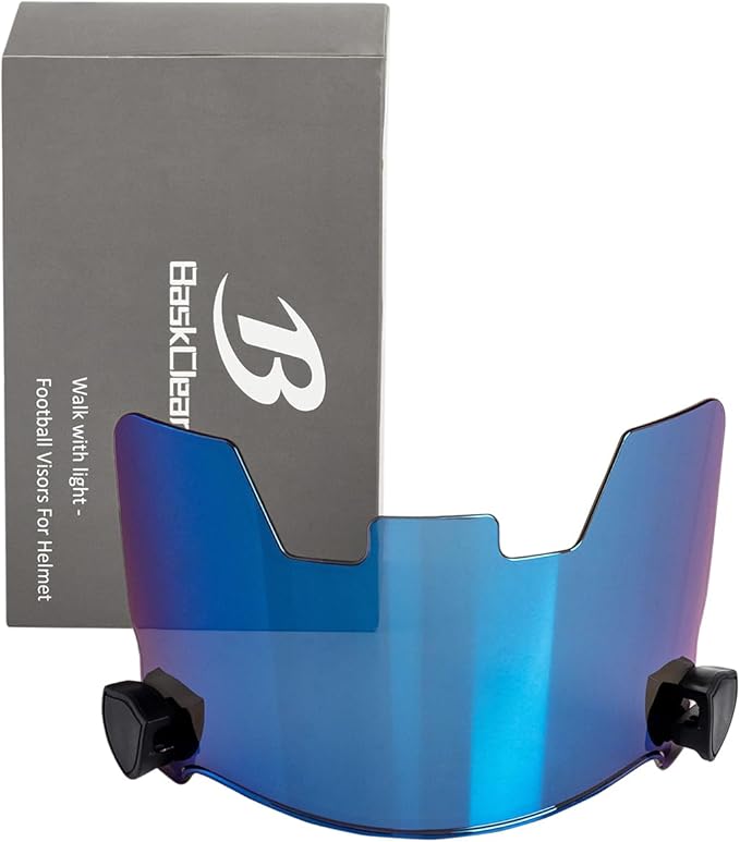 Football Visor Helmet Clear Visor, Scratch Resistant, UV Block, Anti-Fog, Anti-Cracking. Fits Youth and Adult Football Helmets.