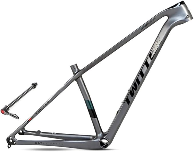Carbon Hardtail Mountain Bike Frame 27.5er 29er Disc Brake Bike Frame 15''/17''/19'' XC Internal Routing Frame Thru Axle 12 * 148mm Boost(Dark Gray,19'')