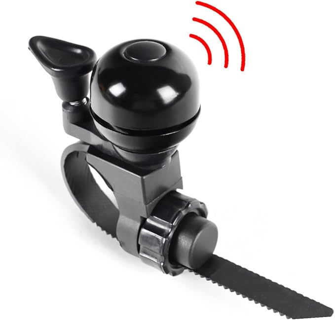 PRETYZOOM Vintage Bike Bell for Scooter and Bicycle Handlebar Copper and Plastic Loud Crisp Sound Safety Accessory for Mountain and Bikes Black