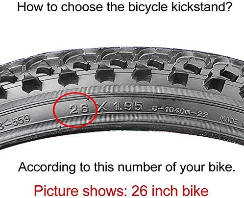 Bicycle Adjustable Aluminium Alloy Bike Bicycle Kickstand Side Kickstand Fit for 22" 24" 26"- White