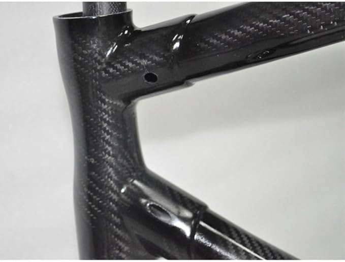 TUJISEK Carbon Fibre Frame 700C Road Bikes Frameset with Fork + Seatpost 45/48/50/52/54/56CM Frame Ultra Light V Brake QR 130MM Internal Routing