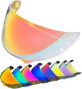 HJ-34P Helmet Visor Replacement for HJC C10.Motorcycle Helmet Shield UV Protection Compatible with HJC C10 (Revo Clear Red)