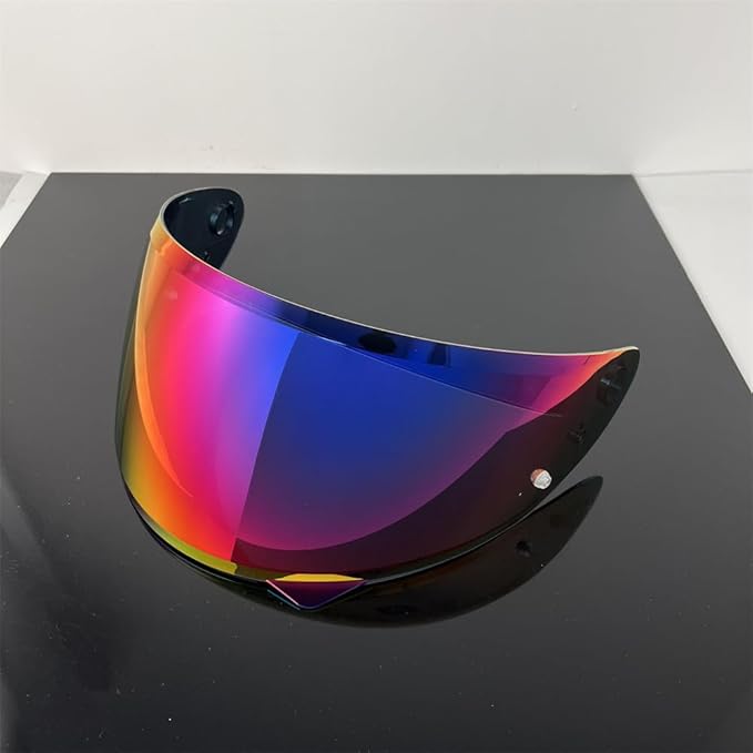 HJ-34P Helmet Visor Replacement for HJC C10.Motorcycle Helmet Shield UV Protection Compatible with HJC C10 (Revo Rose Red+Anti Fog Film)