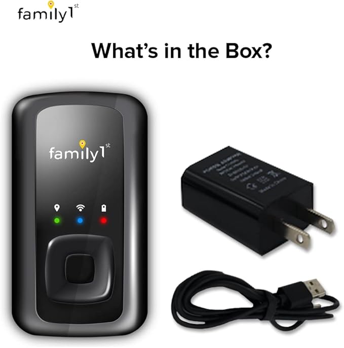 No Monthly Fee GPS Tracker - Family1st - 1 Year Subscription Included - Portable Discreet GPS Tracking Device, Compact GPS Tracker for Cars, Vehicles, Kids, Elderly, Teens