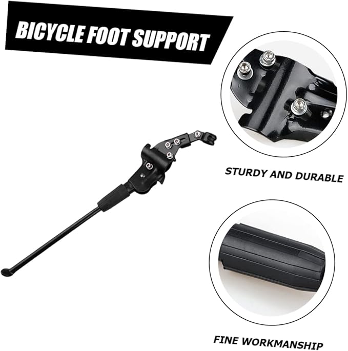 Professional Mountain Bike Kickstand Adjustable Aluminum Alloy Bike Stand for Parking Compatible with Mountain Road Bikes Easy to Install