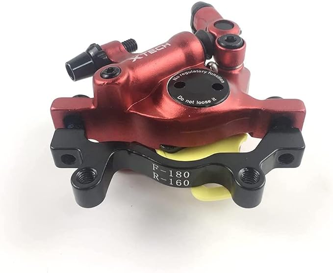 BUCKLOS Zoom HB-100 MTB Line Pulling Hydraulic Disc Brake Calipers Front + Rear, Aluminum Alloy Mountain Bike Hydraulic Disc Brakes with is/PM Universal Caliper Adapter for XC Trail, Fat Bike…