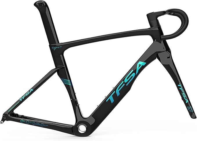 Carbon Fiber Track Frame 700C 49cm 52cm 54cm 56cm Fixed Gear Bike Frameset Road Bike Frameset Quick Release Frame F12x100mm R12x142mm QR Internal Routing(Black 1,56cm)
