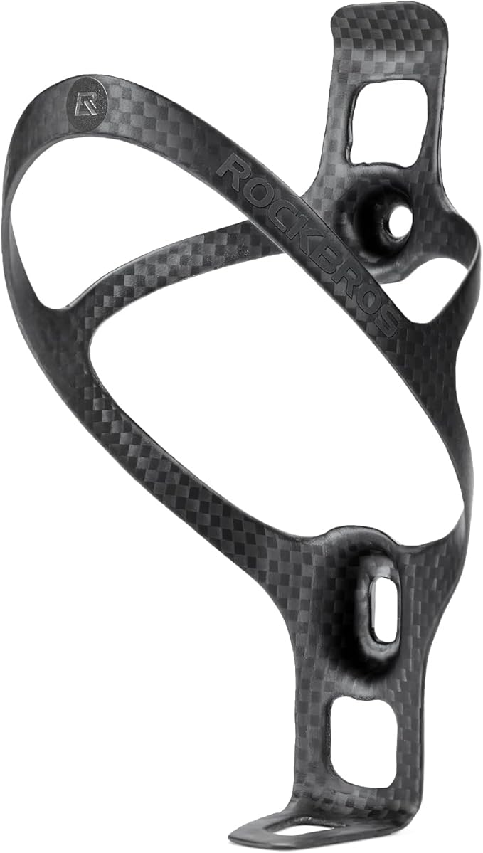 ROCKBROS Carbon Fiber Bike Water Bottle Holder 13g Ultra-Light Bicycle Bottle Cage One-Piece Design Water Cup Cage for Road MTB Mountain Bikes Cycling Accessories