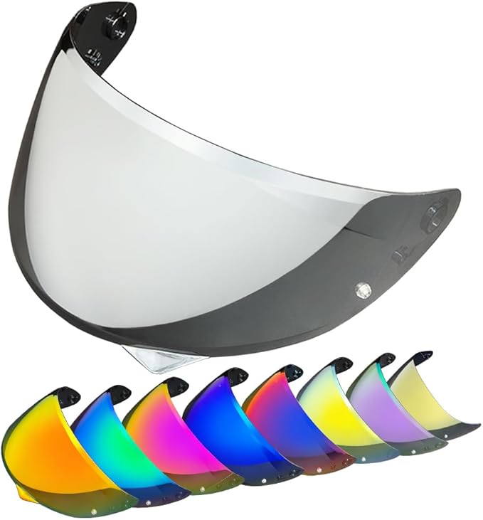 HJ-34P Helmet Visor Replacement for HJC C10.Motorcycle Helmet Shield UV Protection Compatible with HJC C10 (Silver)