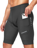 Bikewa Padded Bike Shorts for Men 4D Cycling Road Riding Biking Padding Bicycle Shorts with Phone Pockets