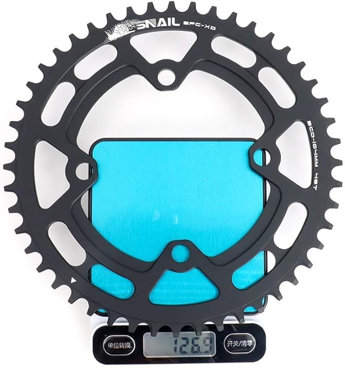 FOMTOR 104 BCD Chainring (30-52T) 7-12 Speed Compatible CNC 7075 Aluminum Narrow Wide Tooth Round Oval Chainrings for MTB/Road Bike Ebike Chainwheel Black/Red