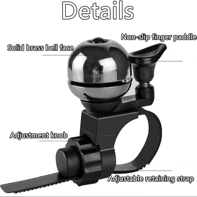 Classic Bike Bell Pure Copper Bicycle Bell Loud Crisp Clear Sound Bicycle Bike Bell for Adults Kids