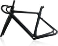 Carbon Road Bike Frameset 46/48/50/52cm C Brake Bike Frame 100mm/130mm QR Lightweight 700C Windbreaker Frames 90x420mm Handlebar Internal Routing (Size : 48CM)