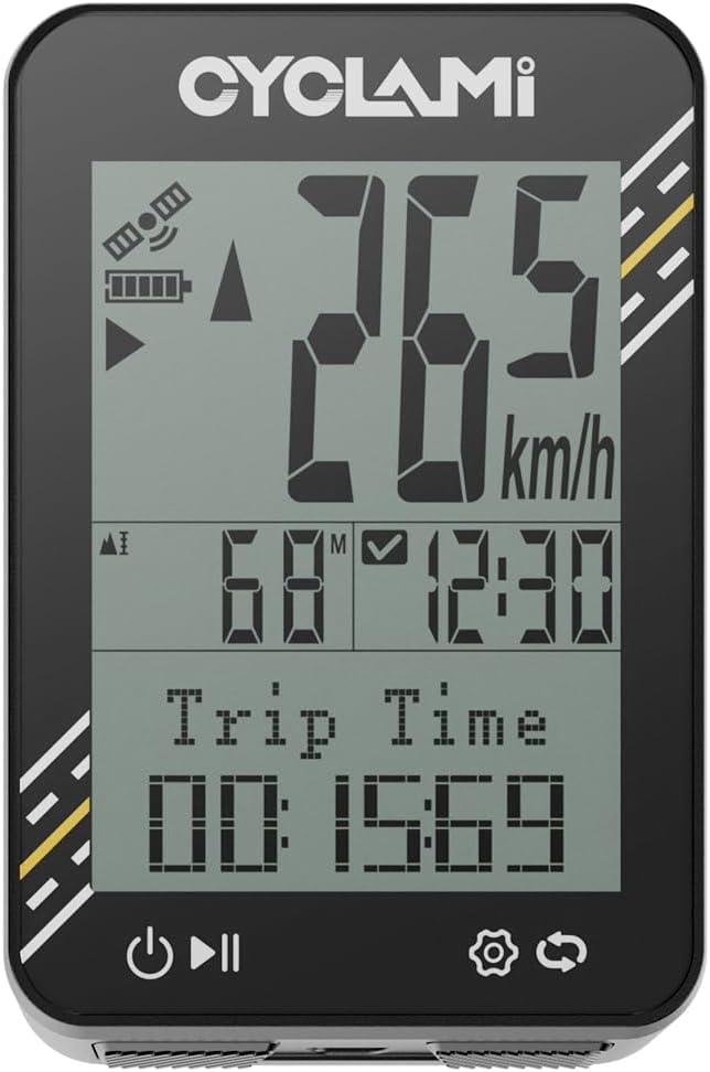 Bike Computer Wireless - 5-Satellite GPS Cycling Speedometer | 2.4" Sun-Readable Screen | 50g Ultralight | 20+H Battery IPX7 Waterproof Bicycle GPS for Road/MTB Bikes (No Bluetooth connection)