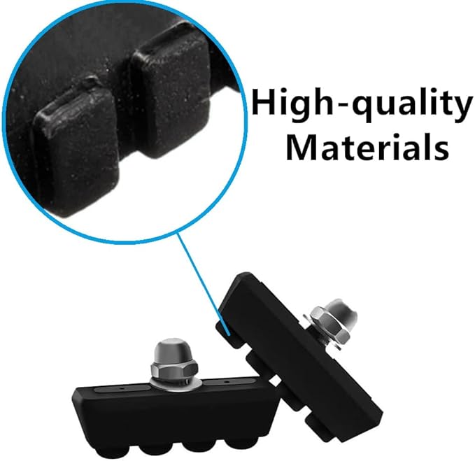 4 Pairs (8 Pieces) Bike Brake Pads,Rubber V-Brake Pads for Mountain & Road Bicycles, Quiet & Non-Skid Cycling Accessories for Enhanced Safety,40mm,Black