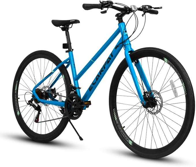 700C Road Hybrid Bike for Adult, 21-Speed Road Bike Cross Country Bicycle