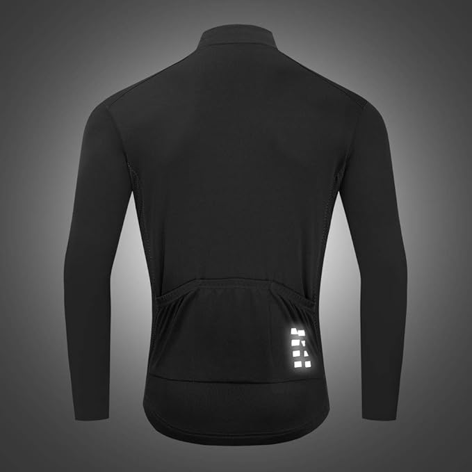 WOSAWE Men's Cycling Jersey Long Sleeve Bicycle Shirt Breathable Mountain Bike Tops for Riding, Running, Hiking