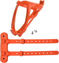 ZONKIE Bicycle Bottle Cages, Plastic Bike Bottle Holder with Cage Mounting Base (Orange)