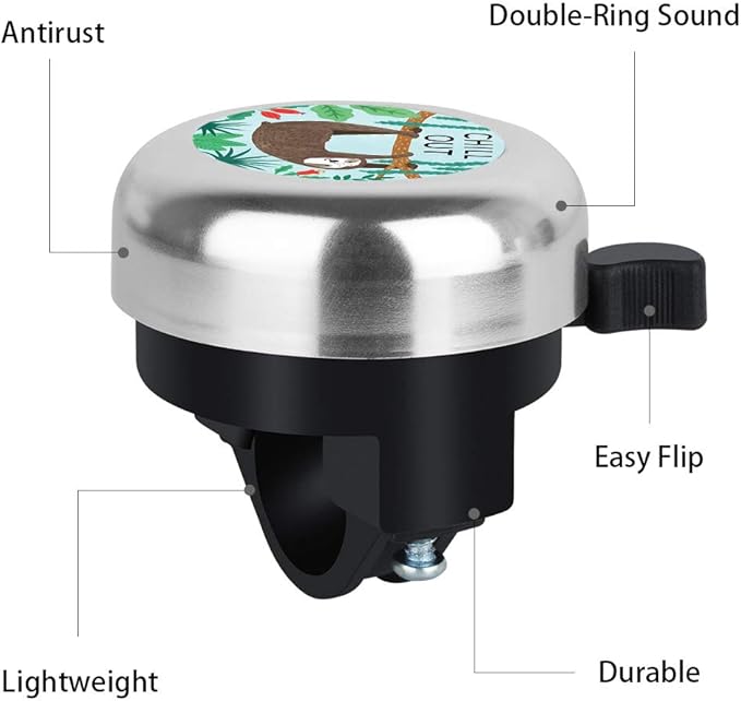 MZELQ Bicycle Bell Cute Clear Sound Adjustable Size Aluminum Bike Accessories Bell Ring for Girls Women Kids Adults