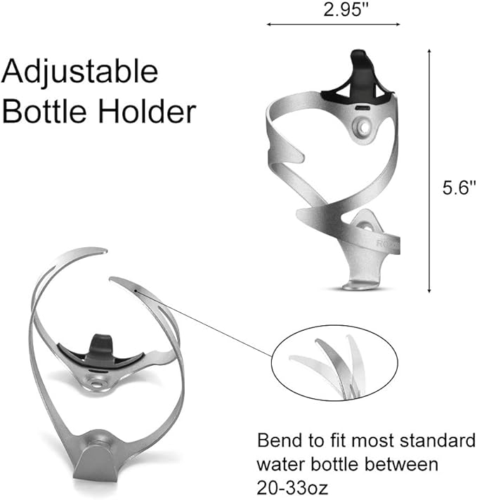 ROCKBROS Bike Water Bottle Cages Bicycle Water Bottle Holder Lightweight Aluminum Alloy Bike Bottle Bracket for Road and Mountain Bike-2Pack
