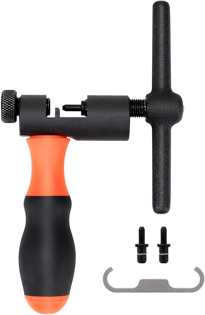 Universal Bike Chain Tool Kit with Bike Breaker Main Chain Pliers Chain Checker for Road MTB Bike 1-13 Speed Chain Disassemble Chain Splitter and Breaker