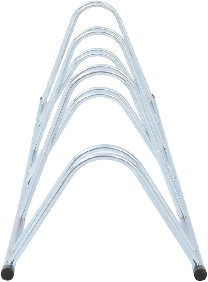 Galvanized Steel Floor Freestanding Bicycle Stand for 6 Bikes, 6 Bikes Floor Bike Stand, Bike Floor Parking Rack for Indoor & Outdoor Garage Storage,-867