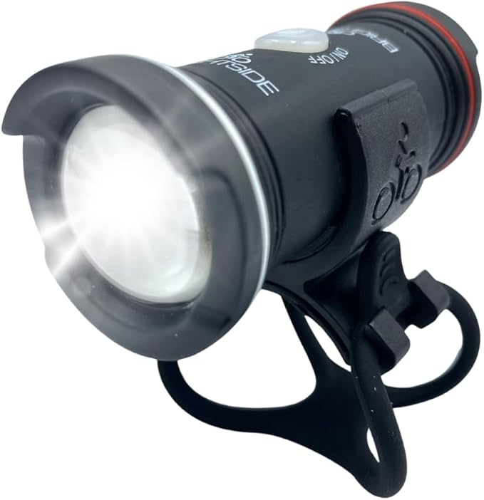 Brightside Bike Helmet Light. 360 Degree 3 in 1 Bright Safety Light for All Cyclists. Dual Front & Rear. 43 Hour Runtime. Easy Fitting to Most Helmets. 7 Modes, Waterproof & Rechargeable