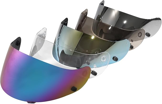 HJ-09 Helmet Visor Face Shield Compatible with CL-15/ CL-16/ CL-17/ CL-SP/AC-12 /FS-10/ CS-R1/ IS-16/ CS-R2/ TR-1 (Chrome Silver)