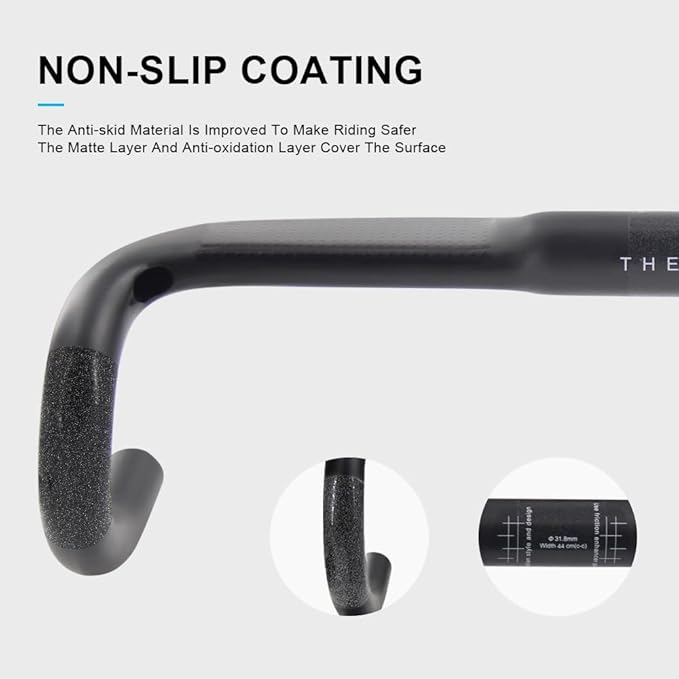 Alfa Pasca Aero Handlebars for Road Bike Carbon Racing Bicycle Handlebars Drop Bars Lightweight 31.8 UD Glossy/Matte 400/420/440mm