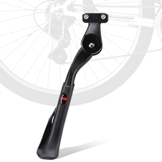 Gugxiom Adjustable Bike Kickstand, Aluminum Alloy Adjustable Height Anti Slip Universal Parking Side Kick Stand Replacement for Electric Bicycles Mountain Bikes
