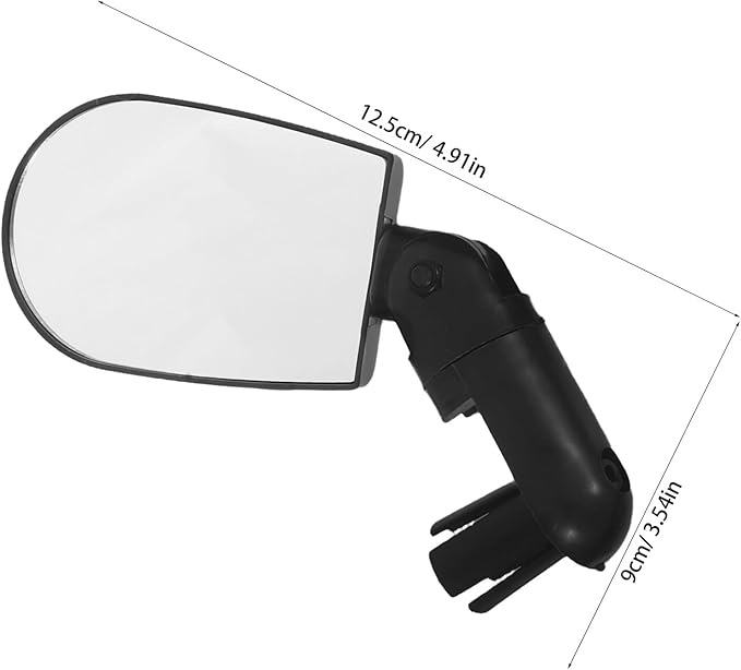 Zerodeko 2 Pairs Adjustable Rearview Bike Mirrors for Handlebars, Lightweight Reflective Bicycle Mirrors for Mountain and Road Bikes, Shockproof Cycling Accessories with Crimson and Ebony