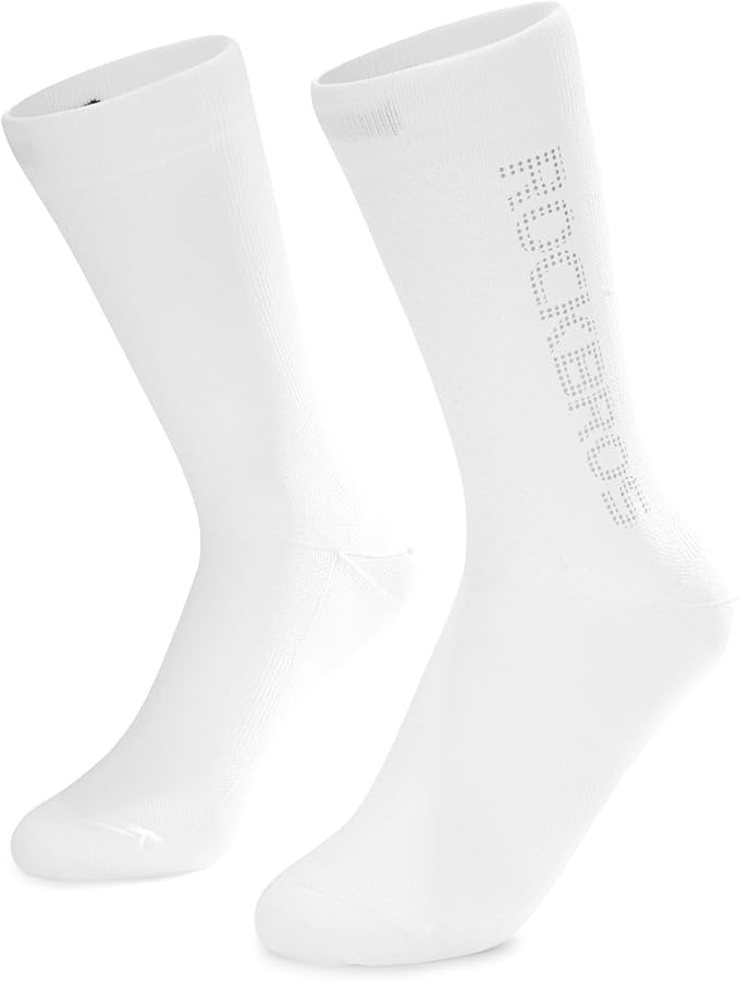 ROCKBROS Cycling Socks,Crew Length,Breathable & Non-Sticky with reflective logo,All Seasons for Men Women Bike Socks