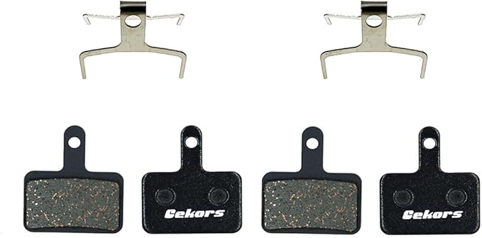 Quiet Semi-Metallic Bike Brake Pads - Compatible with Shimano Deore/MT200 ; Compatible with Tektro - Long-Lasting, Low-Noise, All-Weather & Heat-Resistant for MTB/Ebike (2 Pairs)