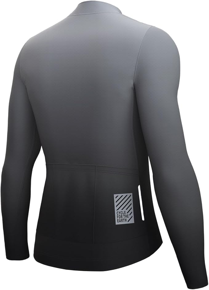 Men's Cycling Jerseys Long Sleeve Bike Biking Shirts Full Zip with Pockets Road Bicycle Clothing