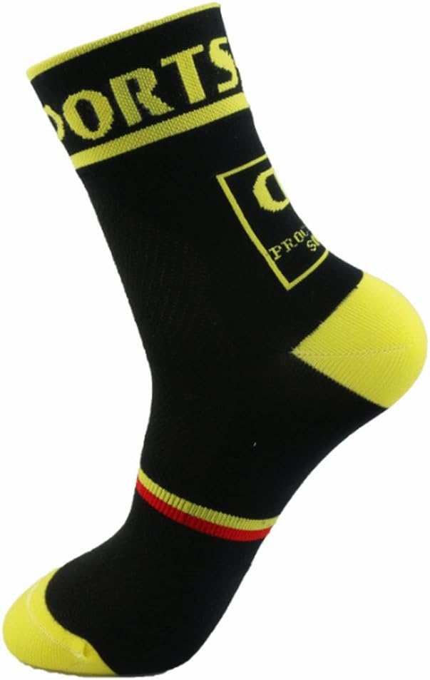 Libar Men's Cycling Socks Unisex Breathable Sports Running Trekking Athletic Basketball Socks