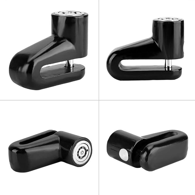 Heavy Duty Motorcycle Disc Lock, AntiTheft Pin Brake Wheel Security Lock with Alarm, Durable Bike Protection for Motorcycles & Scooters, Loud 110dB Alarm for Theft (Black)