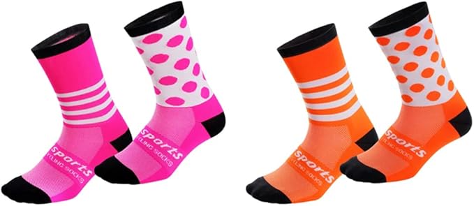 Cycling Socks Pro Mens Womens Riding Socks Bicycle Bike Sport Ankle Athletic Socks XC MTB BMX Black Pink Blue Green Orange