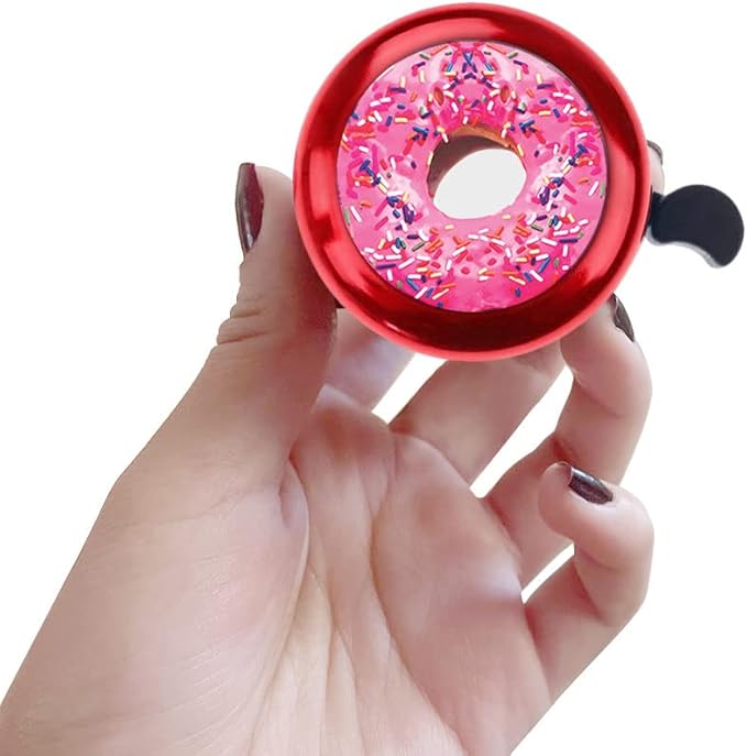 WIRESTER Red Aluminum Round Bike Bell, Classic Ring Bicycle Bell, Bike Accessories Bell Ring for Adults Kids Girls Boys