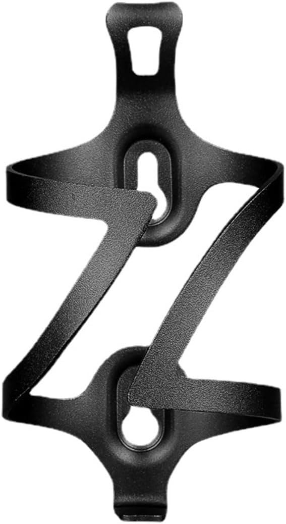Alloy Aluminum Lightweight Bike Water Bottle Cage Water Bottle Holder for Road Bikes Easy to Install (Black)