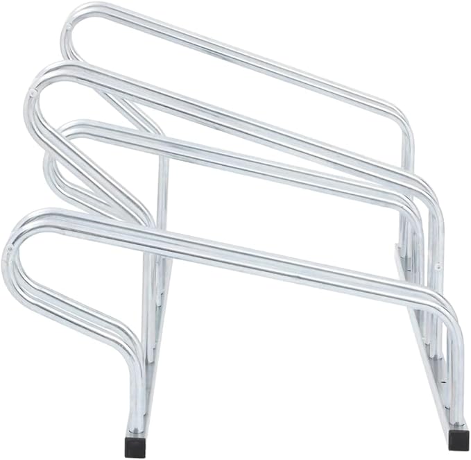 Galvanized Steel Floor Freestanding Bicycle Stand for 4 Bikes, 4 Bikes Floor Bike Stand, Bike Floor Parking Rack for Indoor & Outdoor Garage Storage,-873