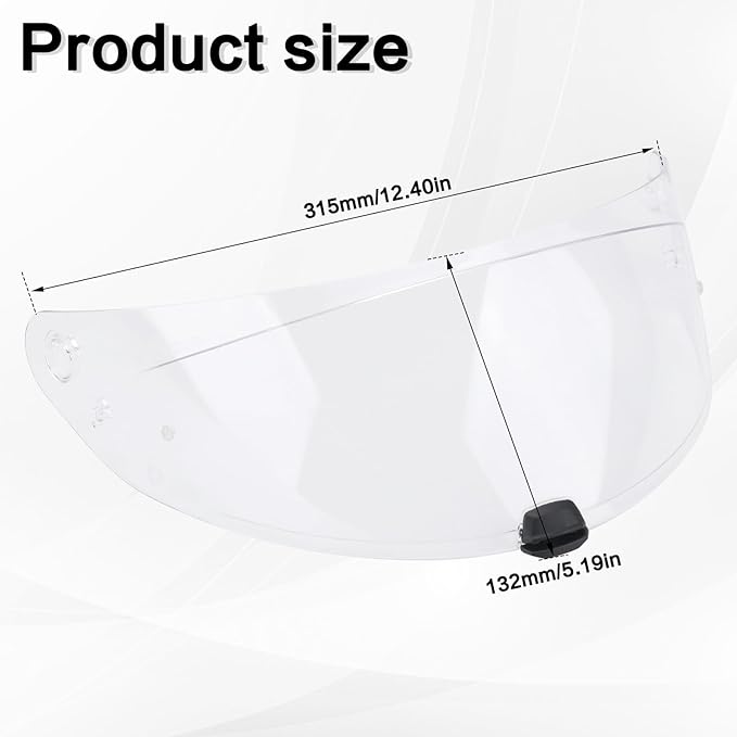 HJ-31 Shield Replacement Visor Fit for HJC i10 i70, Tinted Motorcycle Helmet Visor Motorcycle Helmet Accessories (Clear)