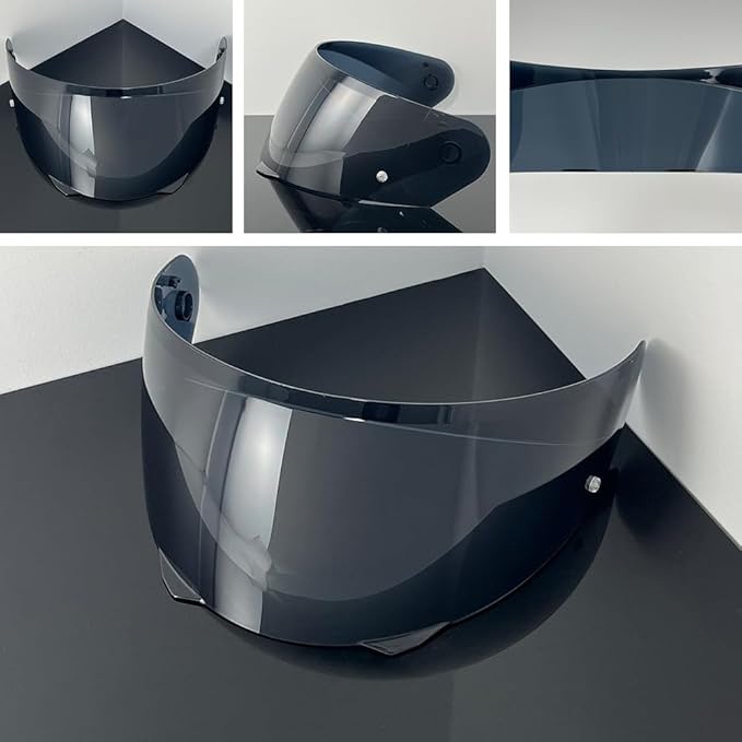 i90 Face Shield Visor Sunscreen for HJC HJ-33 i90/i91,Helmet Visor Replacement Windshield Sunshield (Deep Black-Day use only)
