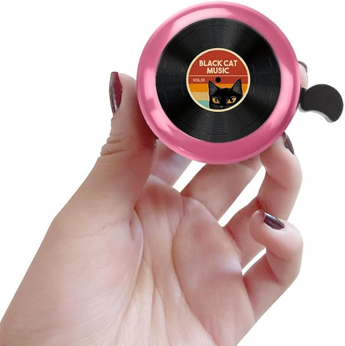 WIRESTER Pink Aluminum Round Bike Bell, Classic Ring Bicycle Bell, Bike Accessories Bell Ring for Adults Kids Girls Boys